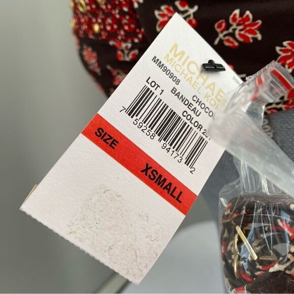 Michael Michael Kors Women’s Bandeau Floral Print Tie Back Bikini Top size XS - Picture 3 of 3
